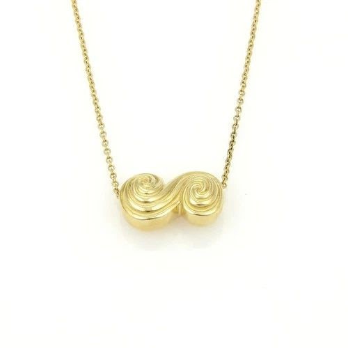 TIFFANY & CO. SPIRO GOLD NECKLACE 18K YELLOW SPIRAL DESIGN CHAIN NECKLACE (1 of 2)
