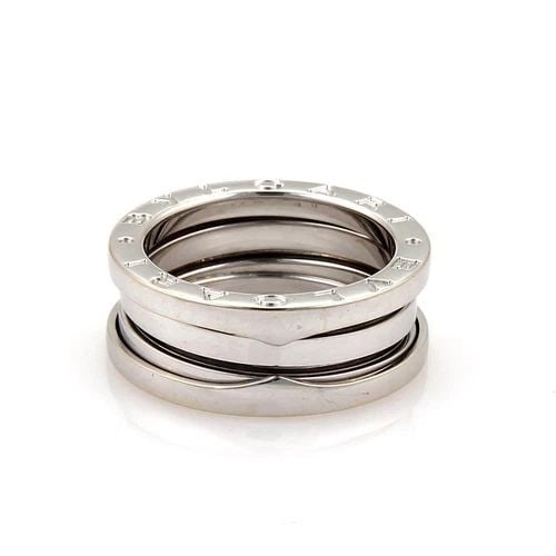 BVLGARI BULGARI B ZERO-1 18K WHITE GOLD 7MM BAND RING SIZE 51-US 5.5: BVLGARI BULGARI B ZERO-1 18K WHITE GOLD 7MM BAND RING SIZE 51-US 5.5 Bvlgari Bulgari B Zero-1 18k White Gold 7mm Band Ring Size 51-US 5.5 Description This bold authentic ring is by Bvlgari from the B 