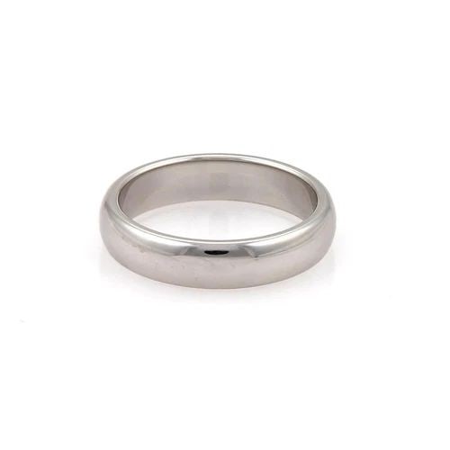 CARTIER PLATINUM WEDDING RING 4MM WIDE DOME BAND SIZE 4.5 (1 of 2)