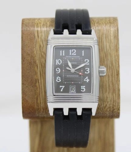 JAEGER LECOULTRE REVERSO GRAN SPORT GRAY RECTANGLE DIAL WATCH W/ BOX 290.8.60 (1 of 2)