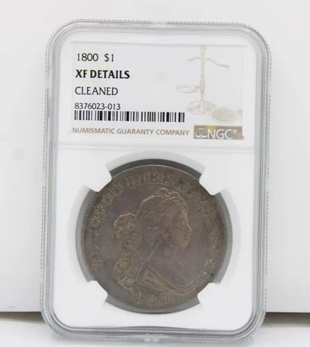 1800 $1 NGC XF 12 ARROW B-17 BB-196 DRAPED BUST EARLY DOLLAR COIN (1 of 2)