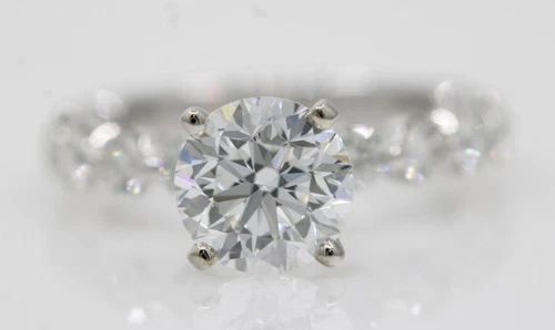 14K WHITE GOLD 3.05 TCW IGI E VVS2 LAB CREATED DIAMOND ENGAGEMENT RING SIZE 6 (1 of 2)