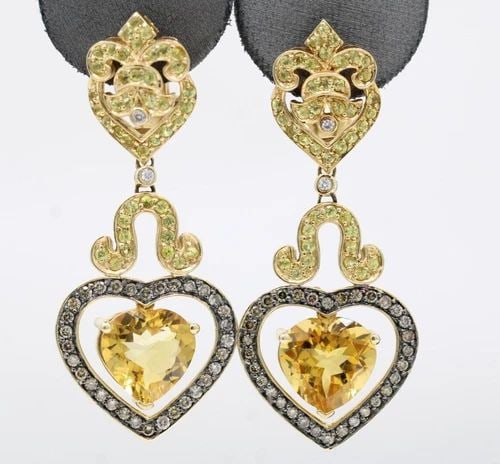 SONIA B. BITTON 14K YELLOW GOLD CITRINE & DIAMOND DANGLE LEVER BACK EARRINGS: SONIA B. BITTON 14K YELLOW GOLD CITRINE & DIAMOND DANGLE LEVER BACK EARRINGS SONIA B. BITTON 14K YELLOW GOLD CITRINE & DIAMOND DANGLE LEVER BACK EARRINGS Description Sonia B. Bitton 14K Yellow Gold Ci