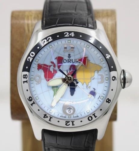 CORUM BUBBLE 45MM GLOBE GMT SPECIAL EDITION AUTOMATIC WATCH W/BOX 383.150.20 (1 of 2)