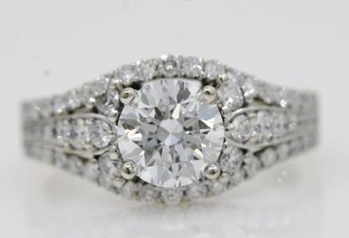 14K WHITE GOLD 2.25 TCW IGI D VS2 LAB CREATED DIAMOND ENGAGEMENT RING SIZE 7 (1 of 2)
