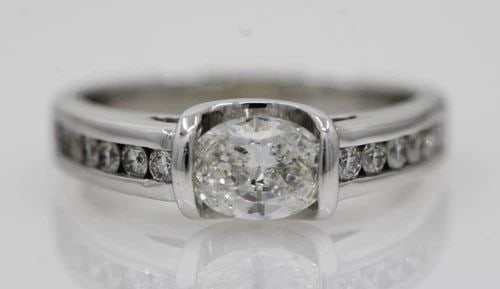 14K WHITE GOLD 1.11 TCW NATURAL OVAL DIAMOND ENGAGEMENT RING SIZE 7.75: 14K WHITE GOLD 1.11 TCW NATURAL OVAL DIAMOND ENGAGEMENT RING SIZE 7.75 14K WHITE GOLD 1.11 TCW NATURAL OVAL DIAMOND ENGAGEMENT RING SIZE 7.75 Description 14k White Gold 1.11 TCW Natural Oval Diamond E