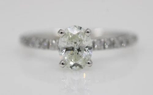 14K WHITE GOLD GSI CERTIFIED 1.87 TCW NATURAL DIAMOND OVAL SOLITAIRE RING SIZE 6: 14K WHITE GOLD GSI CERTIFIED 1.87 TCW NATURAL DIAMOND OVAL SOLITAIRE RING SIZE 6 14K WHITE GOLD GSI CERTIFIED 1.87 TCW NATURAL DIAMOND OVAL SOLITAIRE RING SIZE 6 Description 14k White Gold GSI Certifi