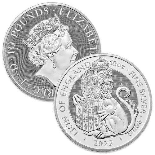 2022 GREAT BRITAIN QUEENS BEAST LION OF ENGLAND 10 OZ .9999 SILVER COIN: 2022 GREAT BRITAIN QUEENS BEAST LION OF ENGLAND 10 OZ .9999 SILVER COIN Description 2022 Great Britain Queens Beast LION OF ENGLAND 10 Oz .9999 Silver Coin ***Stock Photo 1-3*** Product Details The po