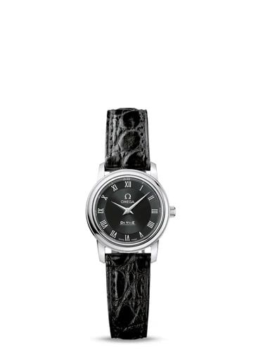 OMEGA LADIES DE VILLE 22MM BLACK DIAL AND LEATHER STRAP W/ BOX 4870.52.01 2010 (1 of 2)