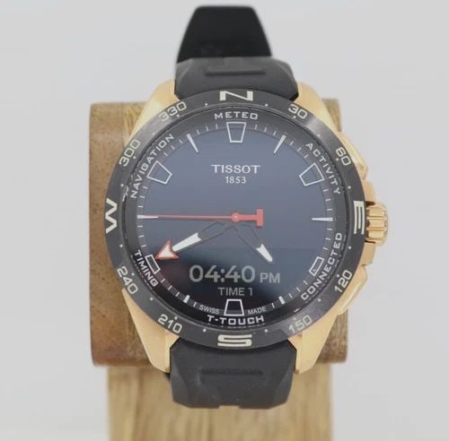 TISSOT T-TOUCH CONNECT SOLAR SAPPHIRE CRYSTAL SWISS MADE 47.5MM WATCH T121420A: TISSOT T-TOUCH CONNECT SOLAR SAPPHIRE CRYSTAL SWISS MADE 47.5MM WATCH T121420A Description TISSOT T-Touch Connect Solar T121420A Sapphire Crystal Swiss Made Watch The watch has been used previously. T