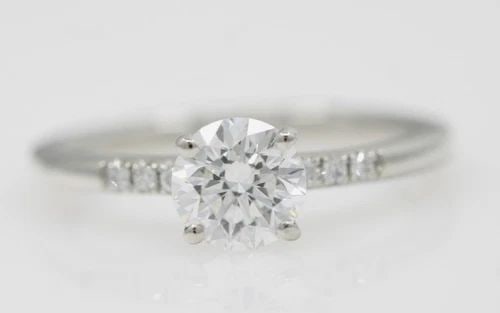 BRILLIANT EARTH PLATINUM 0.91 TCW LAB-CREATED DIAMOND ENGAGEMENT RING SIZE 5.5 (1 of 2)