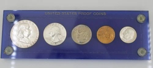 1951 UNITED STATES MINT PROOF SET BLUE HARD PLASTIC HOLDER (1 of 2)