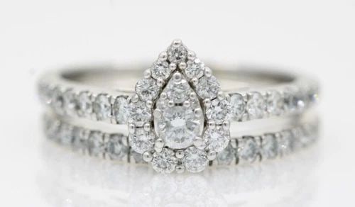 10K WHITE GOLD 1 TCW LAB GROWN DIAMOND ENGAGEMENT RING SET W/ COA SIZE 7 - 4GR: 10K WHITE GOLD 1 TCW LAB GROWN DIAMOND ENGAGEMENT RING SET W/ COA SIZE 7 - 4GR 10K WHITE GOLD 1 TCW LAB GROWN DIAMOND ENGAGEMENT RING SET W/ COA SIZE 7 - 4GR Description 10K White Gold 1 TCW Lab Grown
