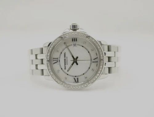 LADIES RAYMOND WEIL TANGO MOP DIAMOND ACCENTED DIAL & BEZEL 28MM WITH DATE WATCH (1 of 2)