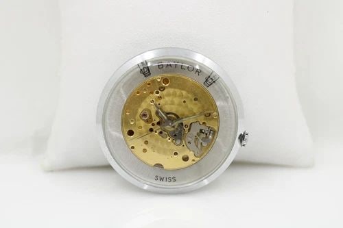 BAYLOR WATCH CO. 40MM GOLD & SILVER TONED SKELTON AUTOMATIC GOLF POCKET WATCH (1 of 2)
