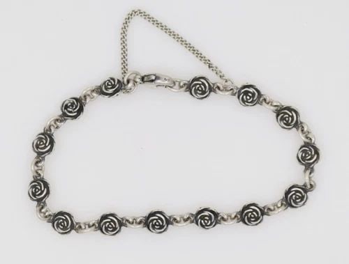 RETIRED JAMES AVERY STERLING SILVER ROSE FLOWER BUD BRACELET (1 of 2)