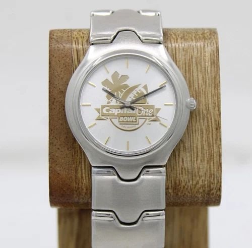 CAPITAL ONE BOWL ORLANDO 40MM SILVER DIAL QUARTZ WATCH W/ BOX (1 of 2)