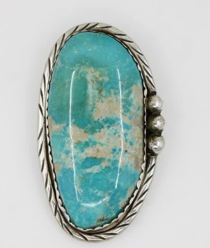 NAVAJO ROY BUCK STERLING SILVER TURQUOISE BOLO TIE PENDANT 2.25" ~ 28G: NAVAJO ROY BUCK STERLING SILVER TURQUOISE BOLO TIE PENDANT 2.25" ~ 28G Description Navajo Roy Buck Sterling Silver Turquoise Bolo Tie Pendant Bolo tie pendant is in good condition. May show signs of w