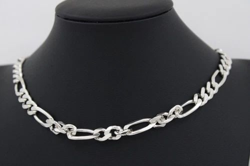 STERLING SILVER ITALY 8.5MM FIGARO LINK CHAIN 24" NECKLACE 57.4G: STERLING SILVER ITALY 8.5MM FIGARO LINK CHAIN 24" NECKLACE 57.4G STERLING SILVER ITALY 8.5MM FIGARO LINK CHAIN 24" NECKLACE 57.4G Description Sterling Silver ITALY 8.5mm Figaro Link Chain 24" Necklace