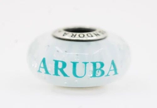 AUTHENTIC ALE PANDORA STERLING SILVER ARUBA MURANO CHARM 2.9 GRAMS (1 of 2)
