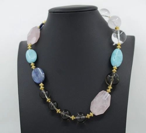 GEMS EN VOGUE MICHAEL VALITUTTI STERLING TURQUOISE GEMSTONE BEADED 18" NECKLACE (1 of 2)