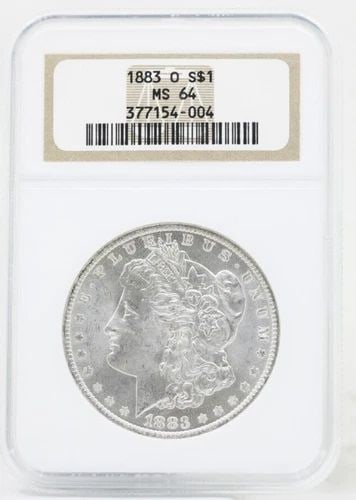 1883 O MORGAN SILVER DOLLAR NGC MS-64 OLD NGC HOLDER (1 of 2)