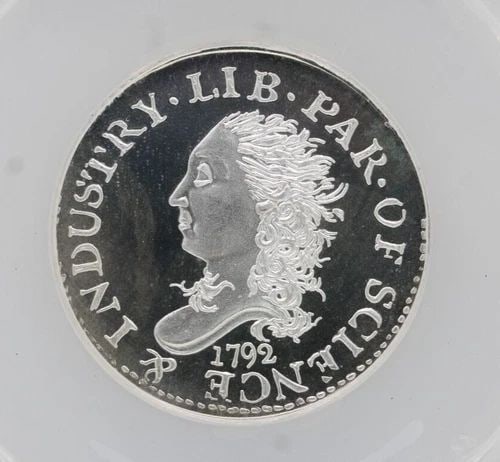 1792 HALF DISME PATTERN SILVER MEDAL ANACS PR68 DCAM 1ST U.S. GOVERNMENT 2015 (1 of 2)
