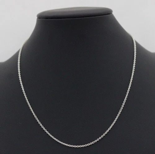 TIFFANY & CO STERLING SILVER CABLE CHAIN NECKLACE 16" - 2.3 GRAMS (1 of 2)