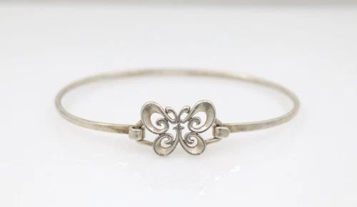 JAMES AVERY STERLING SILVER BUTTERFLY HOOK ON BANGLE BRACELET (1 of 2)