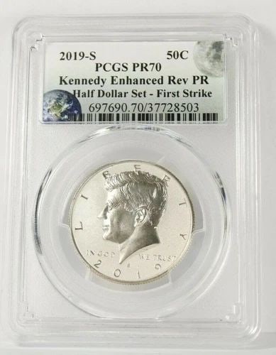 2019 S 50C KENNEDY JFK ENHANCED REV PROOF PCGS PR70 FIRST STRIKE HALF DOLLAR (1 of 2)