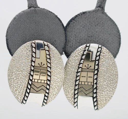 CAROLYN POLLACK RODERICK TENORIO RMT STERLING SILVER & 14K GOLD EARRINGS (1 of 2)
