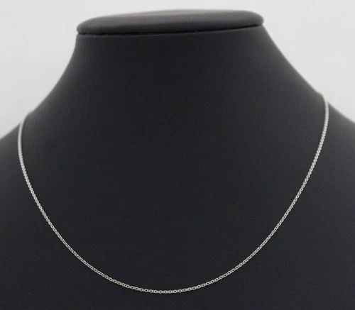 TIFFANY & CO. STERLING SILVER CHAIN ROLO NECKLACE 16" - 1.3 GRAMS (1 of 2)