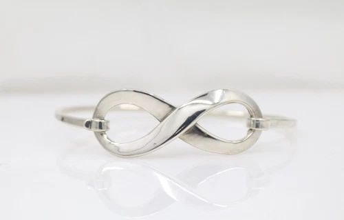JAMES AVERY STERLING SILVER INFINITY HOOK BANGLE BRACELET (1 of 2)