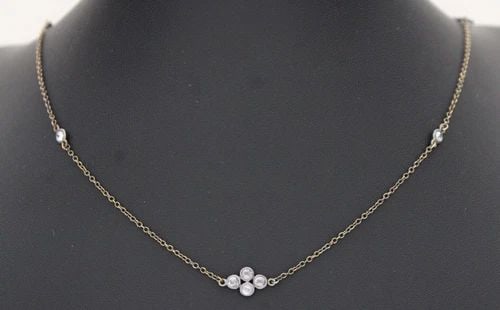 FRIEDA ROTHMAN STERLING SILVER SIGNATURE FOUR POINT STATION NECKLACE 8.8 GRAMS (1 of 2)