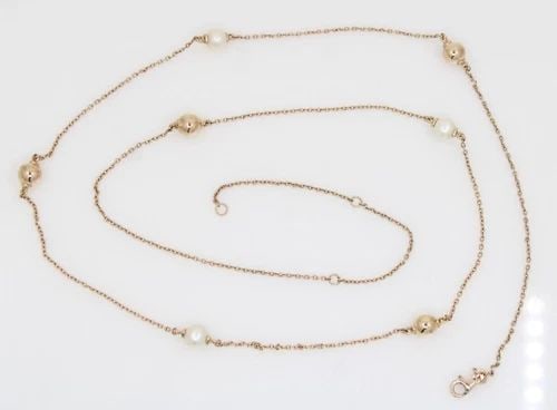 AUTHENTIC PANDORA MET ALE ROSE™ CONTEMPORARY PEARL NECKLACE 32", #387550P-80 (1 of 2)