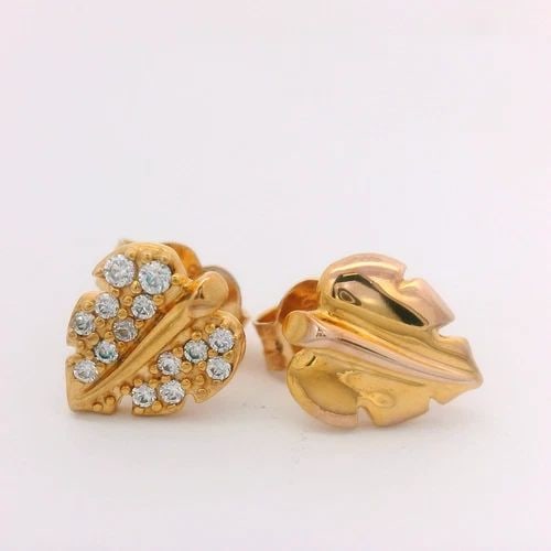 PANDORA STERLING SILVER SHINE SHINING & SPARKLING LEAF STUD EARRINGS 268334CZ (1 of 2)
