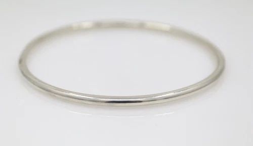 JAMES AVERY STERLING SILVER 3MM ROUND BANGLE BRACELET 8" (1 of 2)