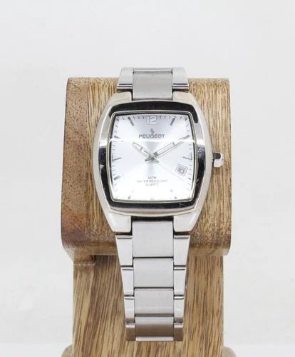 PEUGEOT SILVER TONE RECTAGULAR WATCH 35MM REF 136 STAINLESS STEEL UNISEX (1 of 2)