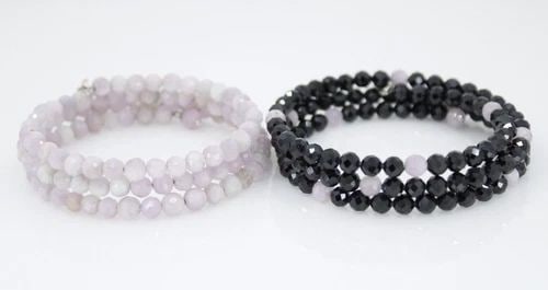 GORGEOUS JAY KING DTR 925 STERLING SILVER KUNZITE & SPINEL BEADED WRAP BRACELETS (1 of 2)