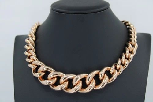 MILOR BRONZE ROSE GOLD CHAIN CHUNKY LINK 20" NECKLACE (1 of 2)