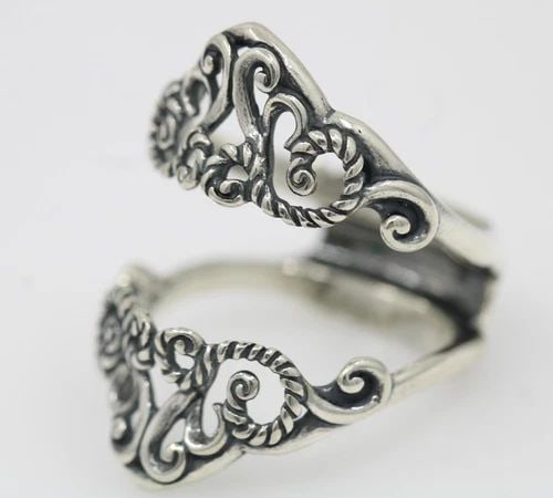 CAROLYN POLLACK STERLING SILVER FILIGREE GUARD RING SIZE 8.5 - 7.4 GRAMS (1 of 2)