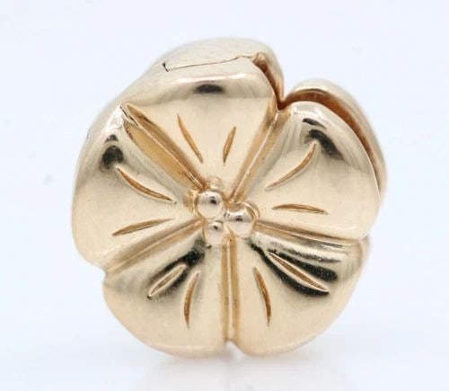 PANDORA ROSE GOLD PLATED REFLEXIONS CLASSIC FLOWER CLIP CHARM 3.1 GRAMS (1 of 2)