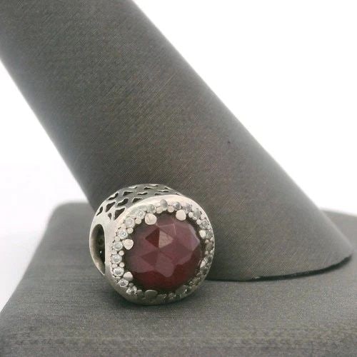 RETIRED PANDORA DISNEY BELLE STERLING SILVER RADIANT ROSE CHARM 792140NCC (1 of 2)