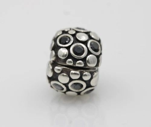 AUTHENTIC PANDORA SILVER CLIP ENCORE BLACK 790593CZK (1 of 2)
