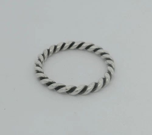 PANDORA STERLING SILVER TWISTED ROPE BAND RING SIZE 9.5 ~ 190602 (1 of 2)