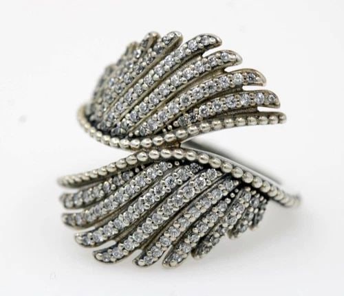 PANDORA SIZE 5.5 MAJESTIC FEATHERS STERLING SILVER RING (1 of 2)