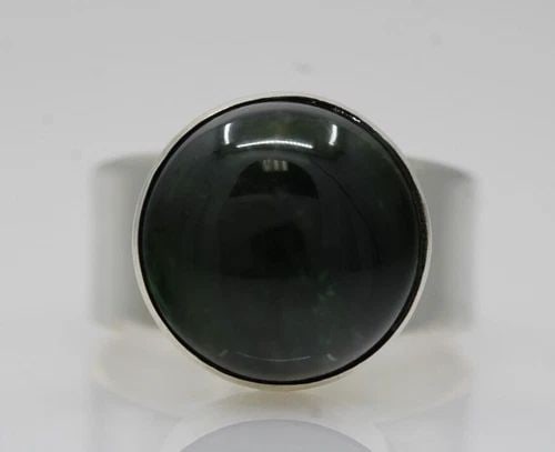 JAY KING STERLING SILVER GREEN GEMSTONE RING SIZE 8 - 7.3 GRAMS (1 of 2)