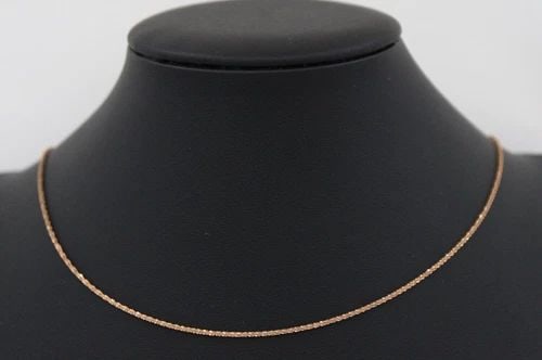 JACMEL MAURITIUS JCM 925 SILVER ROSE GOLD TONE 1.5MM SNAKE CHAIN 24" NECKLACE (1 of 2)