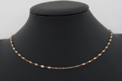 JACMEL MAURITIUS JCM 925 STERLING SILVER ROSE TONE CHAIN 24" NECKLACE 2.8 GRAMS (1 of 2)