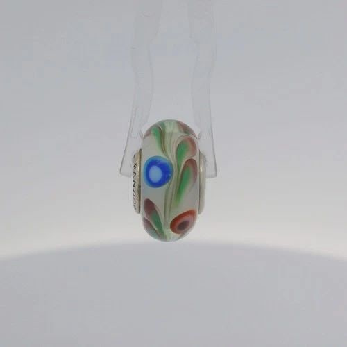 PANDORA STERLING SILVER FOLKLORE MURANO GLASS BEAD 791614: PANDORA STERLING SILVER FOLKLORE MURANO GLASS BEAD 791614 Description PANDORA Sterling Silver Folklore Murano Glass Bead 791614 Item is in good condition. May show signs of wear and/or tear. Approxima